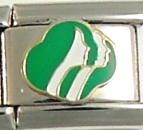 Girl scouts emblem - 9mm enamel 9mm Italian oharm - Click Image to Close